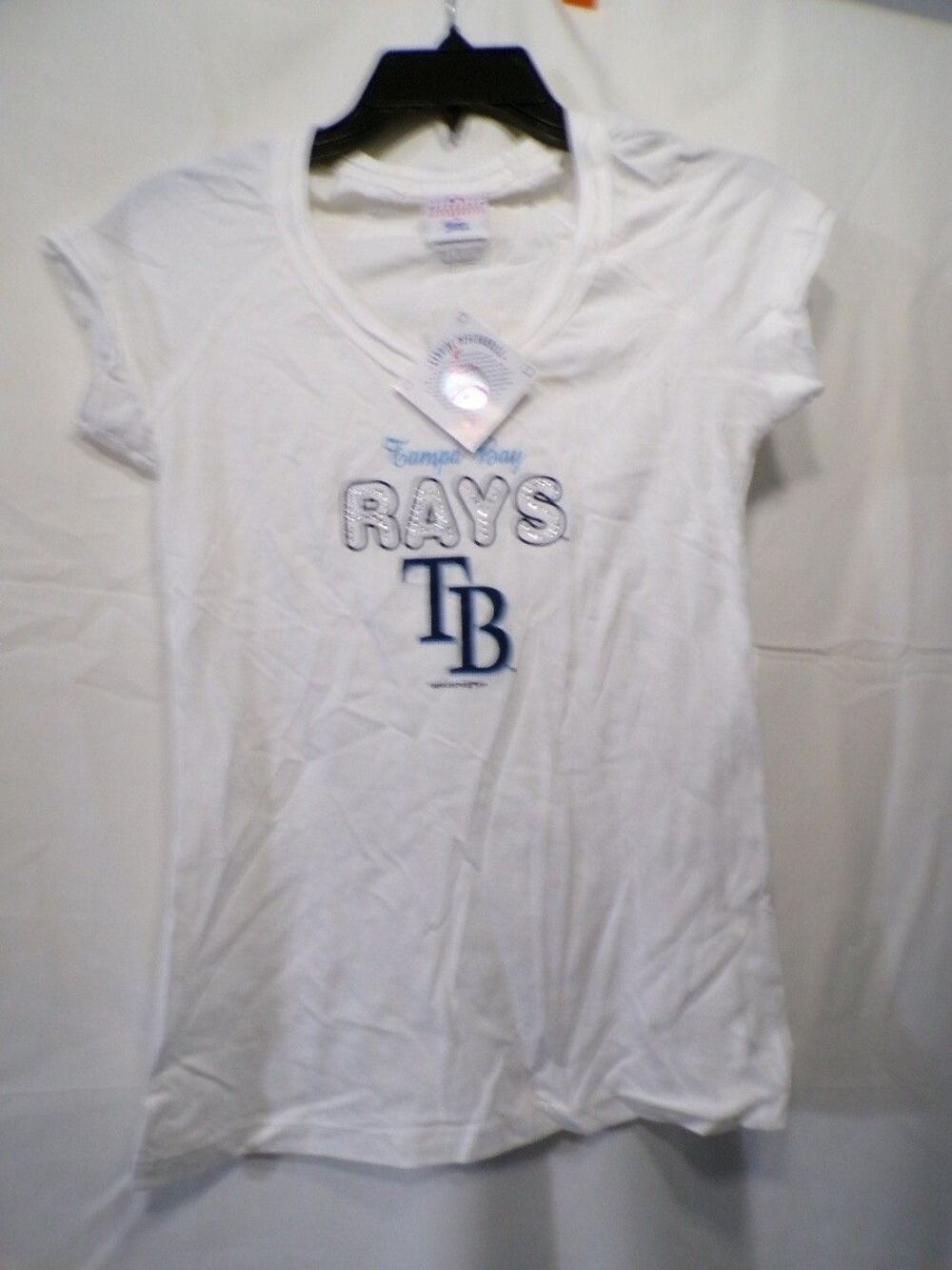 Tampa Bay Rays Women's V-Neck T-Shirt S White
